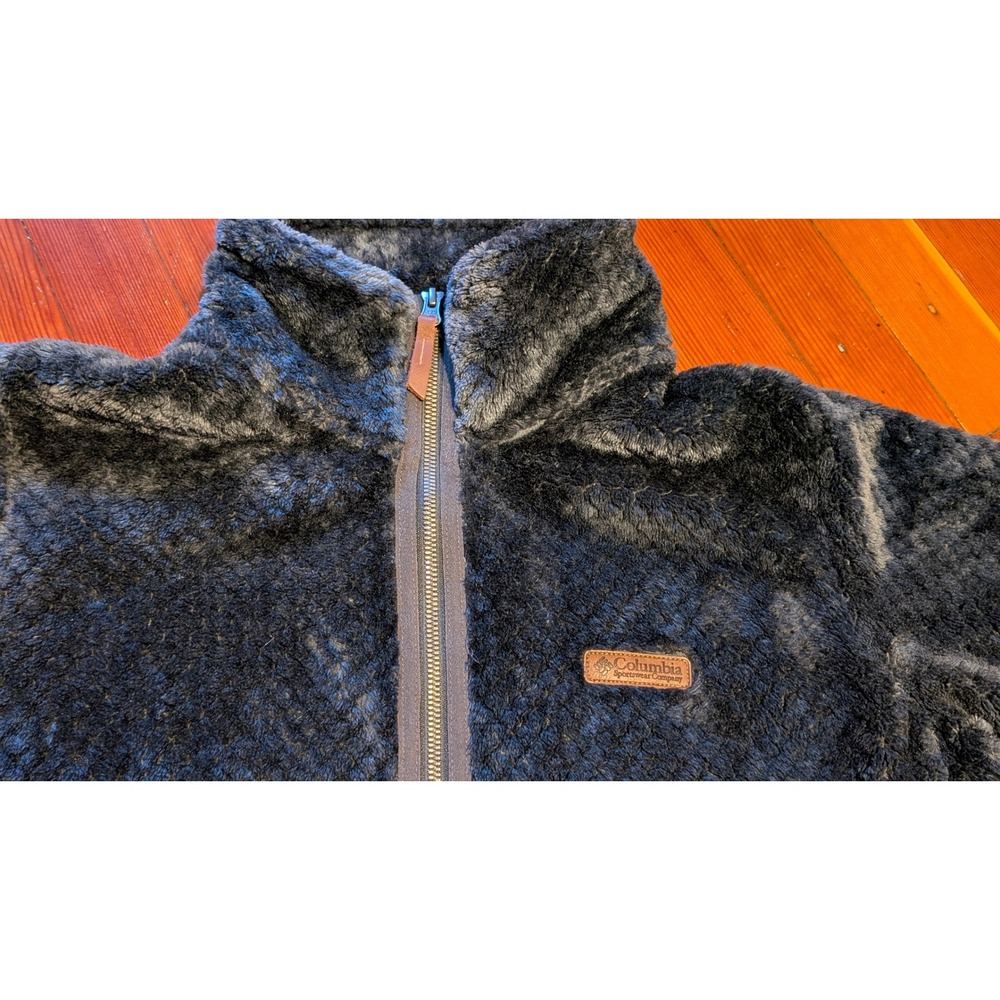 Columbia Womens Fire Side II Sherpa Fleece 1/4 Zip Pullover Nocturnal Blue Large - Picture 3 of 12
